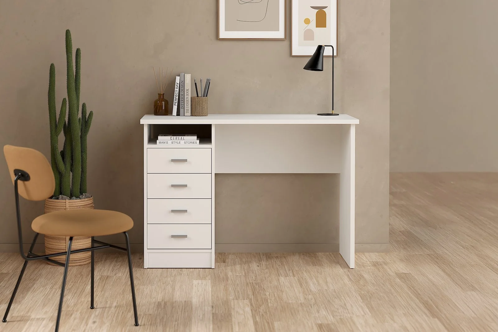 Function Plus skrivebord med 4 skuffer