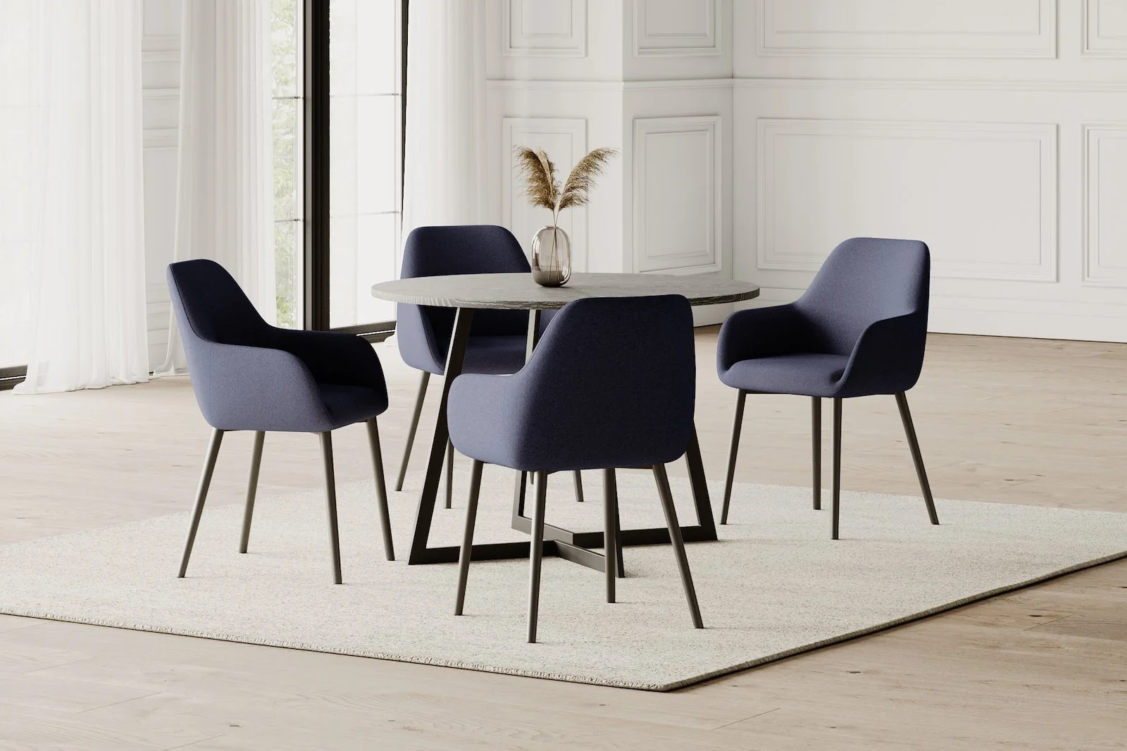 Messina spisestol med arm