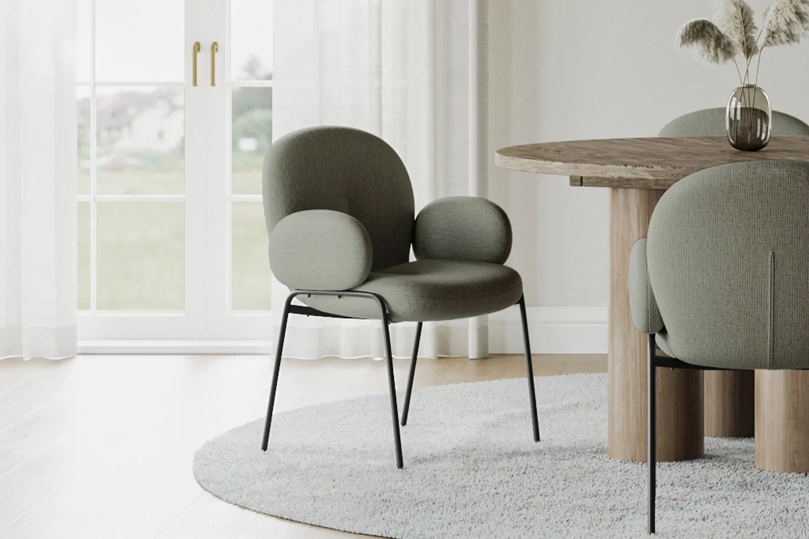 Bonnie spisestol med arm