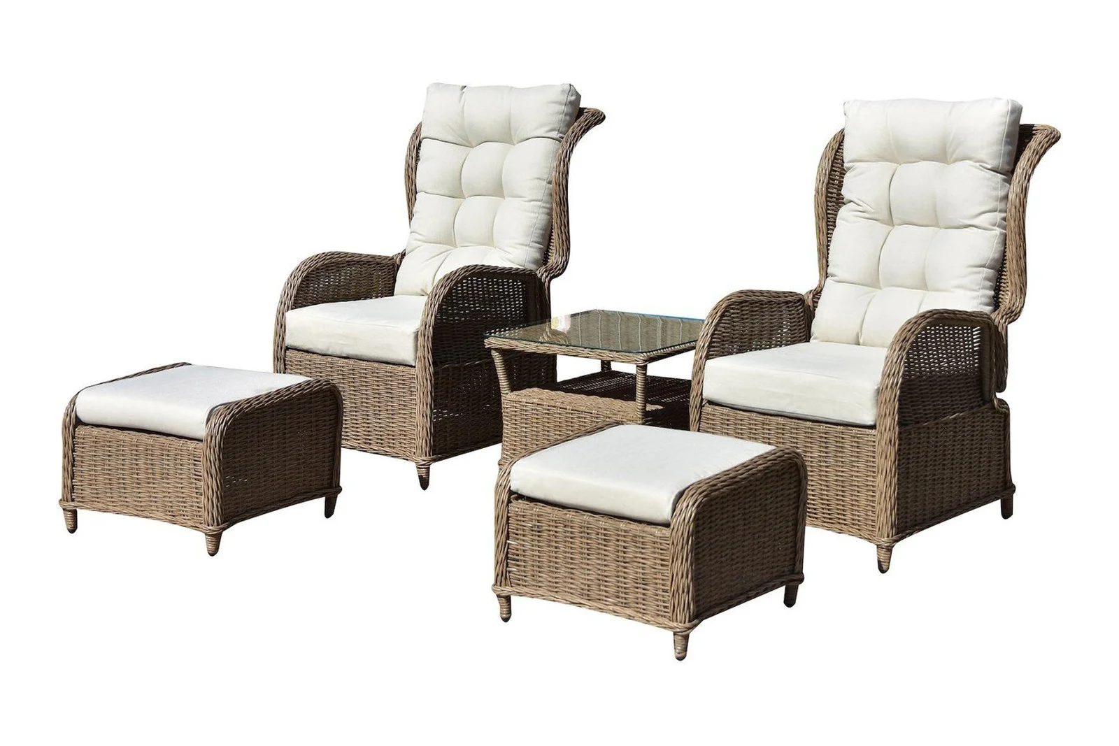 Trapani recliner sett 2 stoler m/kr og bord