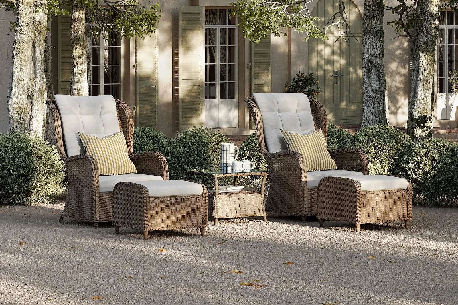 Trapani recliner sett 2 stoler m/kr og bord